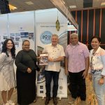 Sean O’Sullivan Team Leader PRIF CO welcomed Tonga Chamber of Commerce & Industry President Sam Vea and Vice President Aloma Johansson to the PRIF booth at the Pacific Infrastructure Conference